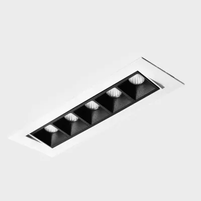 Obrázek produktu pro KOHL LIGHTING NSES TILT vestavné svítidlo s rámečkem 167 x 58 mm, bílo-černé, 10 W, 30°, CRI 90, 2700 K, bez možnosti stmívání