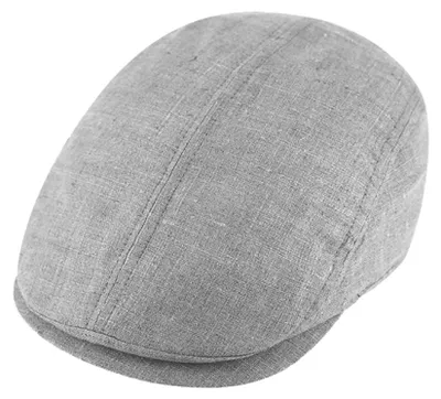 Produktbild von Fiebig unifarbenen sommerliche Leinen Flatcap, grau, Gr. 61/XL