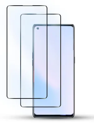 Obrázok produktu pre 2-balenie OPPO Find X3 Neo 5G Ochranné sklo na displej - Tvrdené sklo 9H - Super kvalita 3D