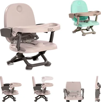Image de Lorelli Chaise d'enfant Ego 2 en 1 Rehausseur de chaise Siège d'appoint Table amovible pliable beige