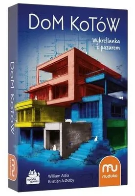 Produktbild von Muduko | Brettspiel "Dom Kotów" - 10+ Jahre - für 1-6 Spieler - strategische Würfelspielerei - spannende Herausforderungen