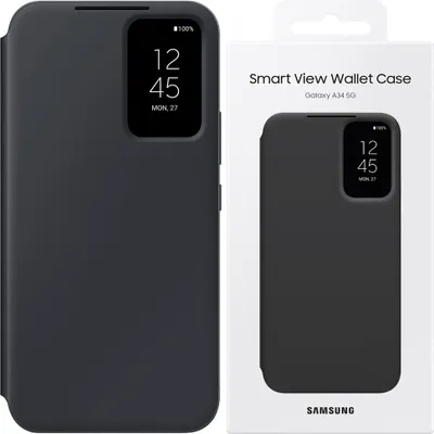 Immagine prodotto di Etui Samsung Ef-Za346Cbegww A34 5G A346 Czarny/Nero Custodia portafoglio Smart View