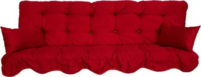 Produktbild von Adlatus Hollywoodschaukel-Polsterauflagen-Set, 180x50 cm, Modell 590, 4-teilig, ca. 10 cm dick, Wendeauflage, Bezug: 50% Baumwolle und 50% Polyester, Füllung: Flocken-Weichschaum