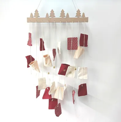 Productafbeelding van Knutselset voor adventskalender, kleurrijk, om op te hangen, 44 x 94 cm