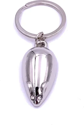 Immagine prodotto di Onwomania Mouse Animal Portachiavi Portachiavi in metallo argento