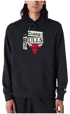 Produktbild von New Era Hoody NBA Chicago Bulls Newspaper Graphic black M