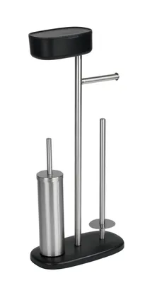 Produktbild von WENKO Stand WC Garnitur m. Box Toiletten Papier Rollen Halter Ersatz Bad Ablagen