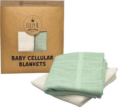Produktbild von Famanu Babydecke 70 x 90 cm, Set von 2 - 100% Biologisch Baumwolle, Atmungsaktiv und Leicht