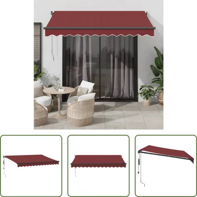 Produktbild von The Living Store Markise Automatisch Weinrot 350x250 cm