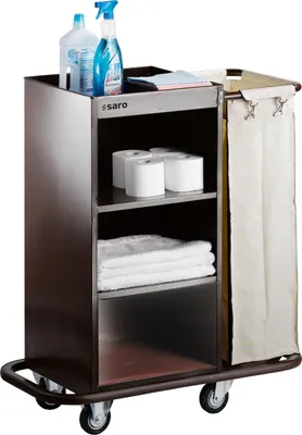 Hotelwagen aus Metall, braun, 45 x 83 x 112 cm