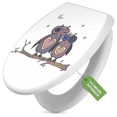 Produktbild von Toilettendeckel weiß mit Absenkautomatik und Motiv Rosetten [TDW 10756]