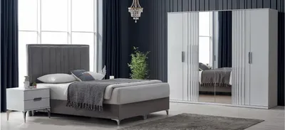Immagine prodotto di Set completo per la camera da letto, comprensivo di letto, comodini e armadio