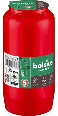 Image de Bougie de cimetière rouge 100h sans couvercle