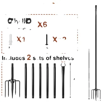 Produktbild von Lichtmasten, höhenverstellbar, langlebige Stahlkonstruktion, 2PCS