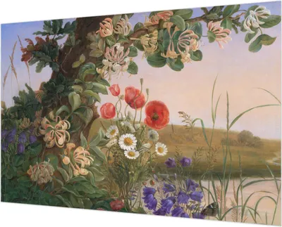 Produktbild von Wandtapete - Dekorative Tapete für Wohnzimmer - Tapetenfolie für Wanddekoration - 152x104 cm - Blumenidylle