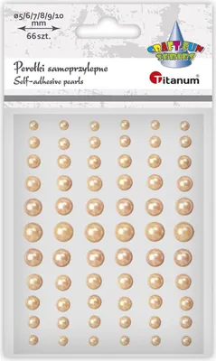 Produktbild von Selbstklebende Perlen hellgold 66 Stk. Titan