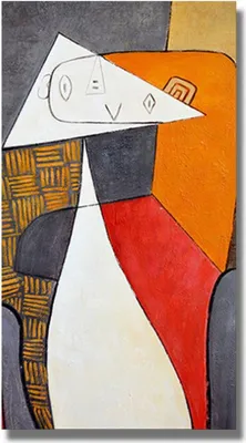 Produktbild von TPFLiving Kunstdruck LW-527 (OHNE RAHMEN) Poster - Leinwand - Wandbild - Hochauflösender Giclée-Druck, langlebig und hochwertig - Picasso - Abstrakte Formen - Größe: 60x80cm