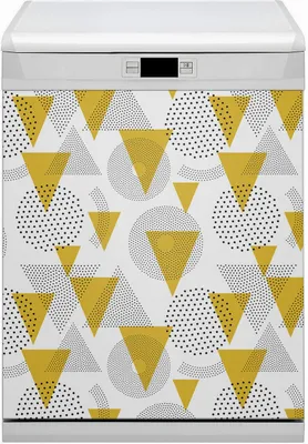 Produktbild von Dekorative Magnetmatte Küche Geschirrspüle 60x70 cm  Magnet für Spülmaschine  - Kreise und Dreiecke