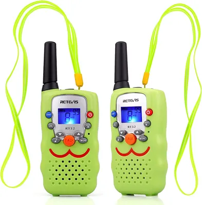 Productafbeelding van Retevis RT32 Kinderloopradio's, speelgoed met 8 kanalen, zaklamp, VOX-functie, groot bereik, cadeau voor familieplezier, geschikt voor outdooractiviteiten zoals jagen (1 set, groen)