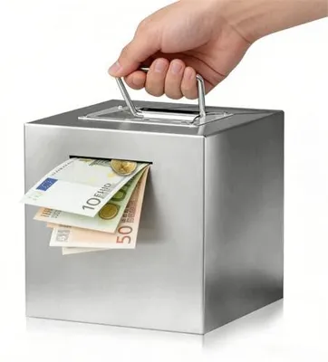 Zdjęcie produktu dla Skarbonka ze stali nierdzewnej dorosłych XXL pojemna na pieniądze prezent
