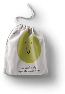 Zdjęcie produktu dla Omgoods - Torba bawełniana z sznurkiem, nadrukowana, wielokolorowa, wielokrotnego użytku, 40x50 cm