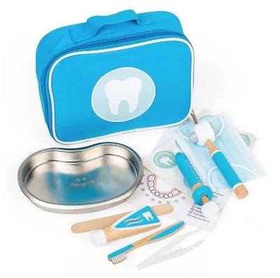Image de Bigjigs Kit de dentiste en bois de 12 pièces