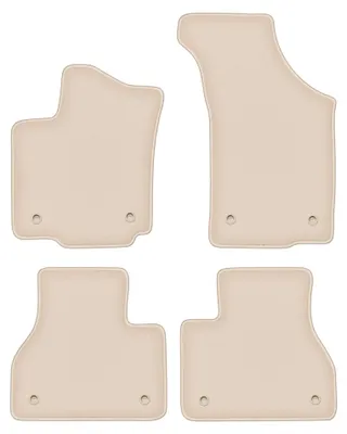 Image de Tapis de sol en moquette pour Volkswagen Phaeton 2002-2016 (berline) – jeu 4 pièces, beiges, sur mesure – Wielganizator FORTUNA