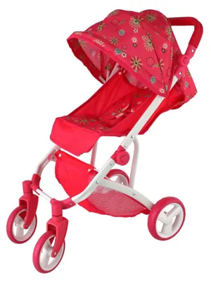 Produktbild von Sportlicher Puppenwagen mit Stoffverdeck, 58 x 35 x 70 cm, im Karton 33 x 48 x 16 cm