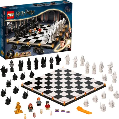Produktbild von LEGO 76392 Harry Potter Hogwarts Zauberschach Brettspiel, Schach, Spielzeug, Fanartikel