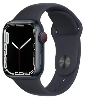 Produktbild von Apple Watch Series 7 GPS + Cellular 41mm, Farbe:Schwarz