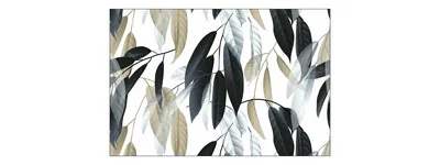 Zdjęcie produktu dla Fototapeta ekskluzywne Czarno Złote Liście Do Salonu Ozdoba idealna do sypialni 3D 135x90cm
