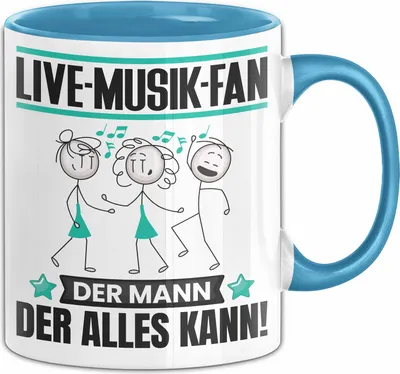Produktbild von Live-Musik-Fan Tasse Geschenk für Live-Musik-Fan Der Mann Der Alles Kann Geschenkidee zum Geburtstag (Blau)