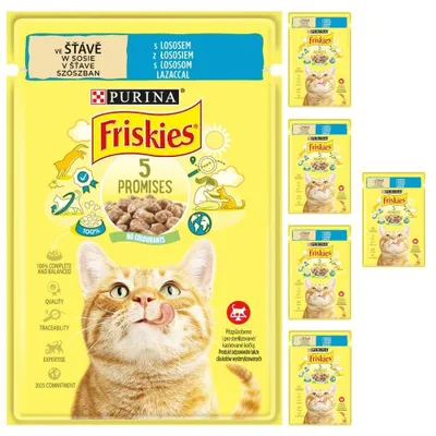 Produktbild von Purina Friskies Lachs 6x85g Nassfutter für Katzen in Sauce