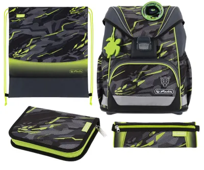 Produktbild von Herlitz 400205530, Federmäppchen, Pencil pouch, Schultasche, Sporttasche, Mädchen, Weiterführende & Grundschule, Rucksack, 16 l, Fronttasche, Seitentasche