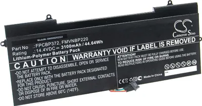 Produktbild von vhbw Akku kompatibel mit Fujitsu LifeBook U77 Notebook (3100 mAh, 14,4 V, Li-Polymer)