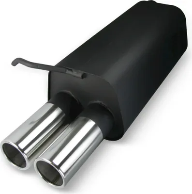 Produktbild von KDS Stahl Edelstahl Endschalldämpfer Sportauspuff VW Golf IV 4 2x76 rund