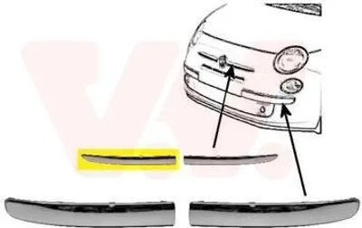 Obrázok produktu pre VAN WEZEL Predný nárazník pravý (1604584) pre FIAT 500 C