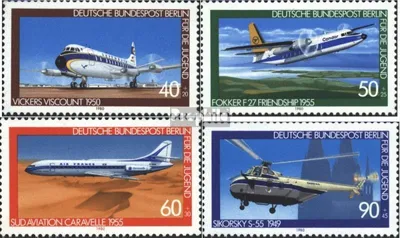 Produktbild von Briefmarken Berlin (West) 1980 Mi 617-620 (kompl.Ausg.) gestempelt Jugend: Luftfahrt