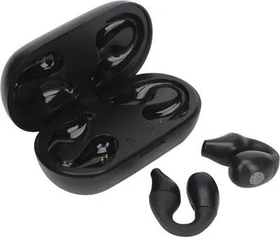 Produktbild von Drahtlose Ohrhörer, Bluetooth-Kopfhörer, Open-Ear-Kopfhörer, drahtlose Kopfhörer mit Ladestation, beeindruckender HiFi-Stereoklang, wasserdichte Clip-On-Ohrhörer für Radfahren – Sport und Fitness.