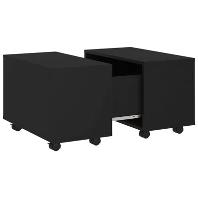 Obrázok produktu pre vidaXL Konferenčný stolík čierny 60x60x38 cm Drevo Materiál