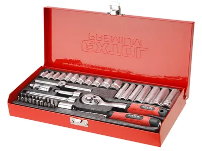 Obrázek produktu pro EXTOL PREMIUM 8818360 hlavice nástrčné sada 45ks 1/4"