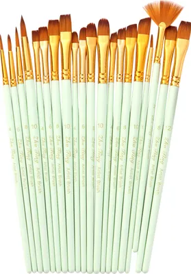 Produktbild von 20pcs Draw Paint Brushes Set Kit Kuenstlerpinsel Mehrere Medien Pinsel mit Nylonhaar fuer Kuenstler Acryl Aquarell Aquarell Gouache oel Schminken fuer Grossartige Kunstzeichnung Zubehoer fuer Malerstudenten