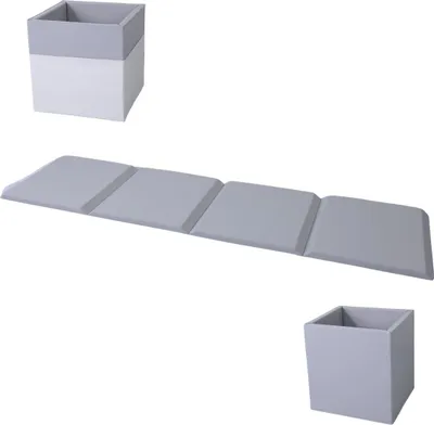 Obrázok produktu pre Matrac na hranie 2v1 240x60x4 cm - štvordielny - bielo-sivý