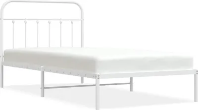 Obrázek produktu pro vidaXL Postel s čelem kovová bílá 107x203 cm
