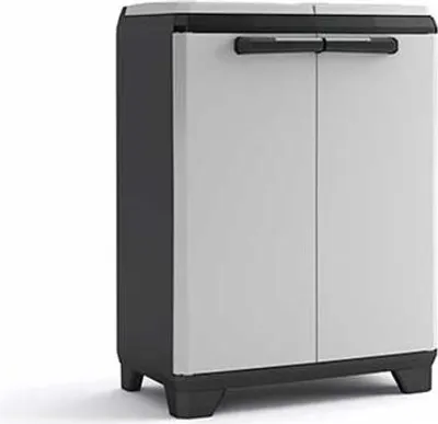 Image de Armoire Tri Selectif 68 X 39 X H92 Cm Noir-gris - Split Premium - Keter