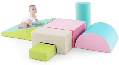 Produktbild von Schaumstoff-Spielbausteine, 6-teilig, weich und sicher für Kinder