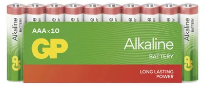Alkalická baterie GP Alkaline AAA (LR03), 10 ks
