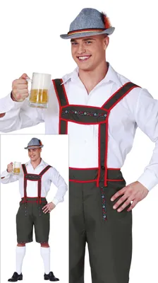 Immagine prodotto di Pantaloni tradizionali dell' in stile bavarese Moda tradizionale Abbigliamento tradizionale Costume festivo Cultura alpina, Taglia: 54 - 56 (XL) Colore: Verde