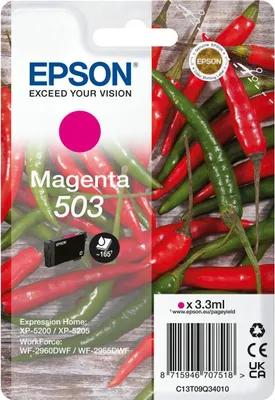 Obrázek produktu pro Epson Singlepack Magenta 503 Ink, Standardní výtěžnost, Purpurová, 3,5 ml, 1 kusů, Balení po jednom