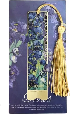 Produktbild von Lesezeichen eleganter Metallfransenanhänger mit Blumen